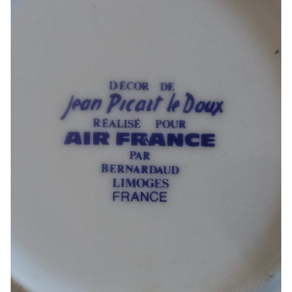 Assiettes de bord Air France vintage jean Picart le Doux