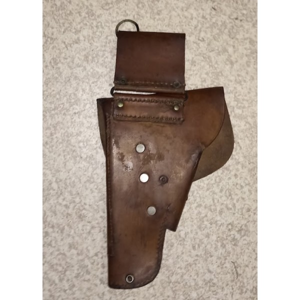 Etui cuir brun PA MAC 50 armée années 50/60