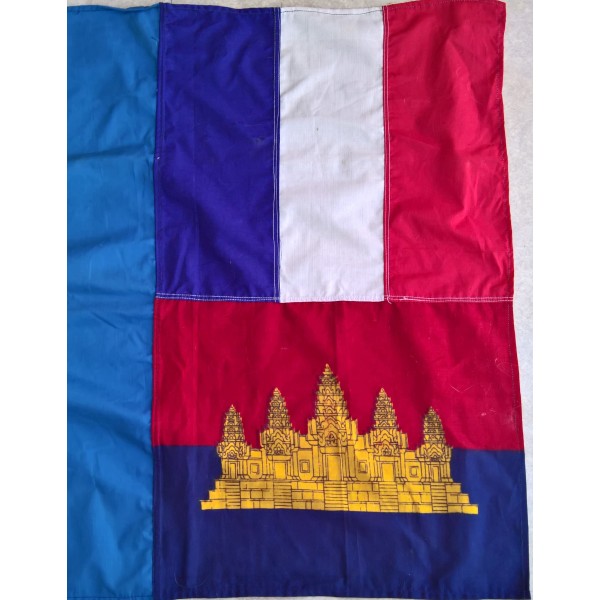 Drapeau ONU France-Cambodge