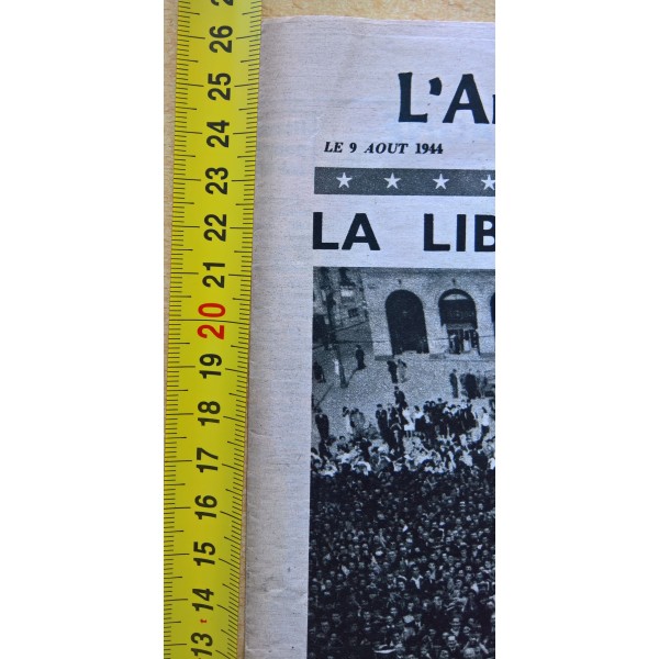 Journal L'Amérique en Guerre parachuté le 9 août 1944