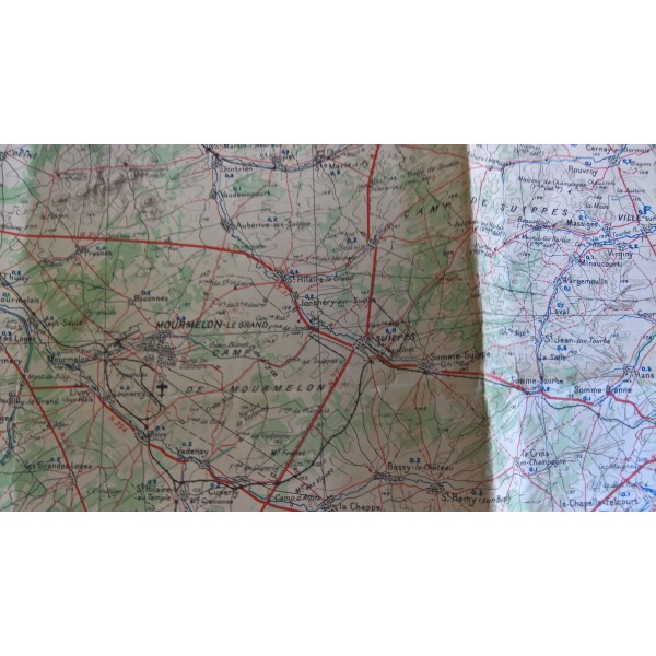 Carte état major Allemande WW2 Châlons 1941