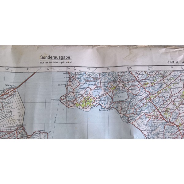 Carte état major Allemande Zomergem et Amsterdam WW2