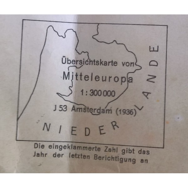 Carte état major Allemande Zomergem et Amsterdam WW2