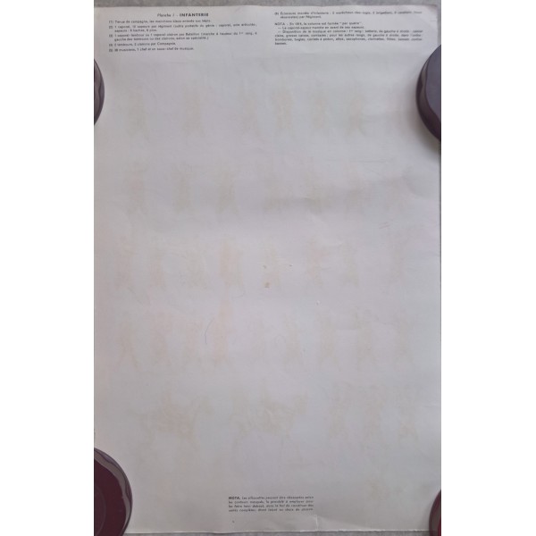Lot de 4 planches de dessins "L'armée Française d'août 1914"