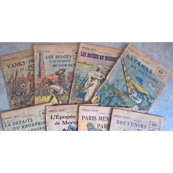 Lot de 14 romans de la collection"Patrie" WW1