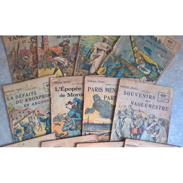 Lot de 14 romans de la collection"Patrie" WW1