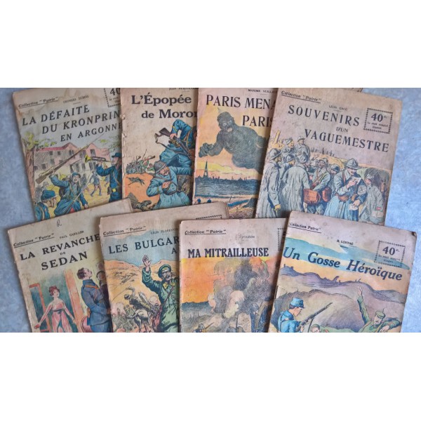 Lot de 14 romans de la collection"Patrie" WW1