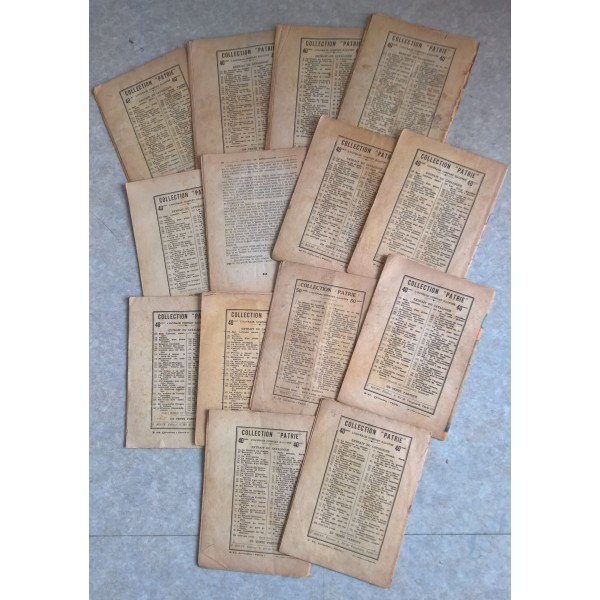 Lot de 14 romans de la collection"Patrie" WW1