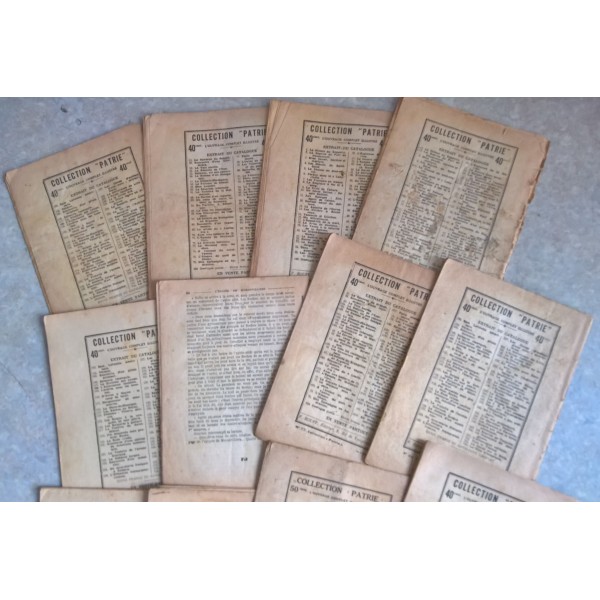 Lot de 14 romans de la collection"Patrie" WW1