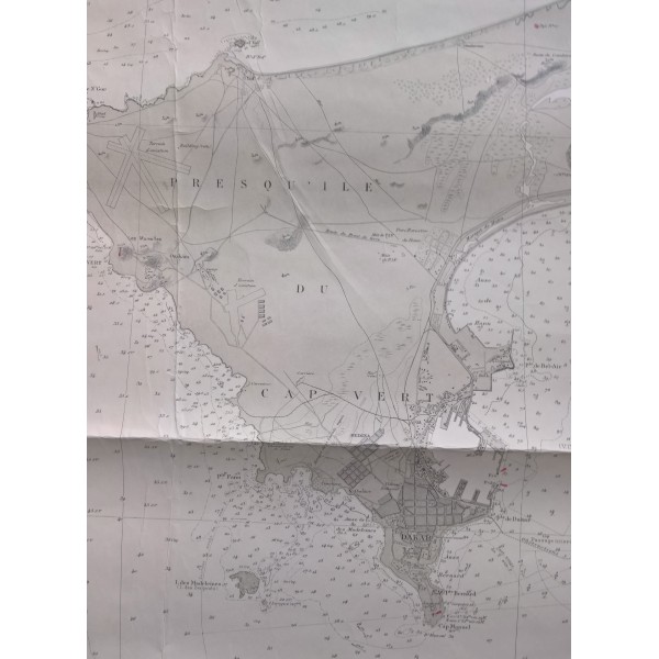 Ancienne carte maritime Presqu'île du Cap Vert