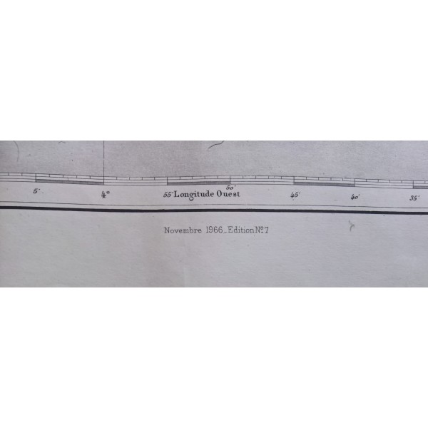 Ancienne carte maritime La mer Méditerranée, Les côtes nord du Maroc
