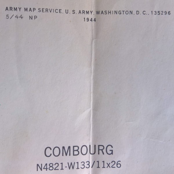 Carte état major US WW2 1944 COMBOURG