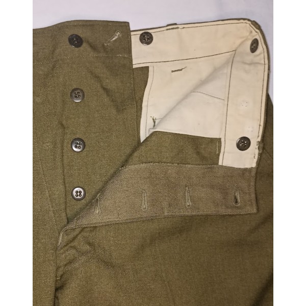 Pantalon moutard M-37 guerre US Army trousers serge wool 1941 WW2