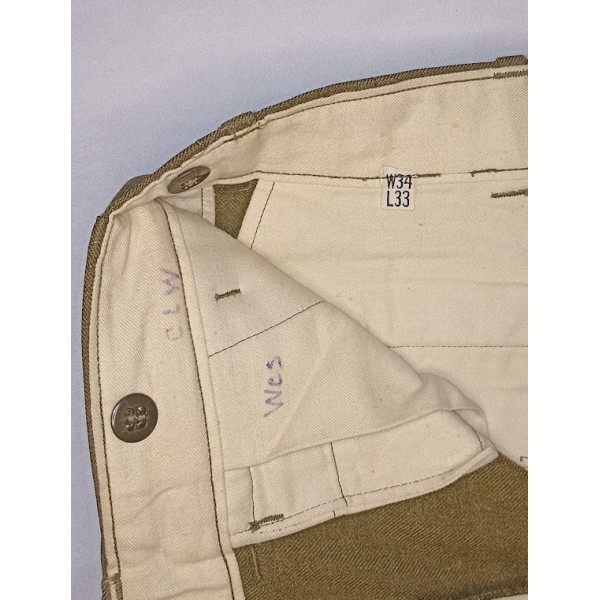Pantalon moutard M-37 guerre US Army trousers serge wool 1941 WW2