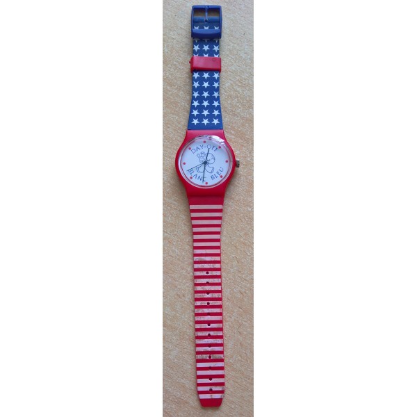 Montre Blanc Bleu