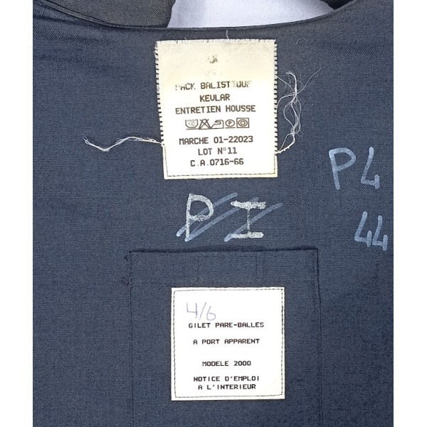Gilet pare balles intervention modèle lourd 2000 balistique NIJ3
