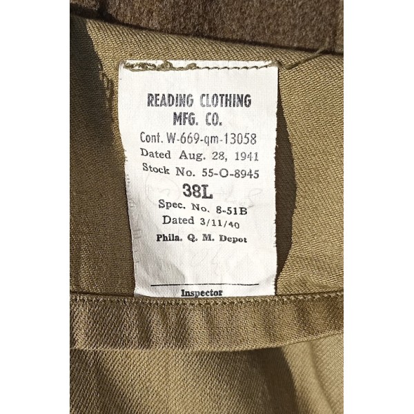 Capote US Army Over coat wool 1941 nominative WW2