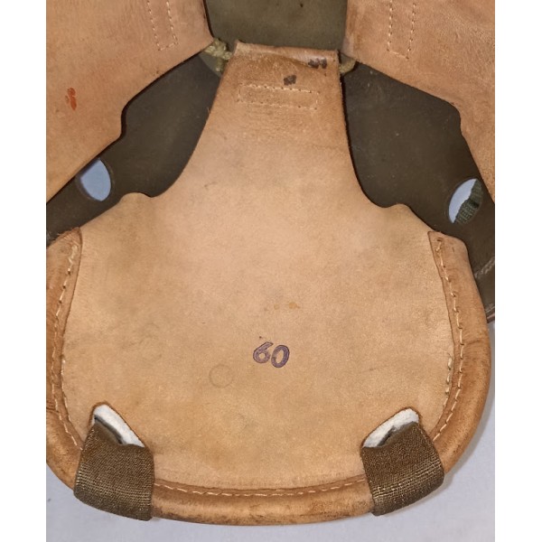 Casque de tankiste de l'armée Belge vintage années 50