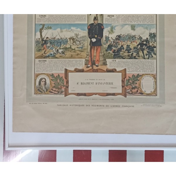Affiche à la gloire du 8ème Régiment d'Infanterie