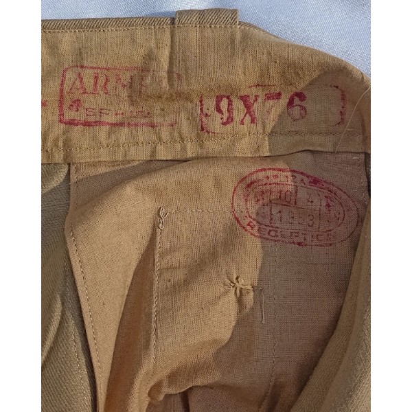 Saroual, sarouel modèle 1952 toile kaki clair AFN compagnie Saharienne Légion portée