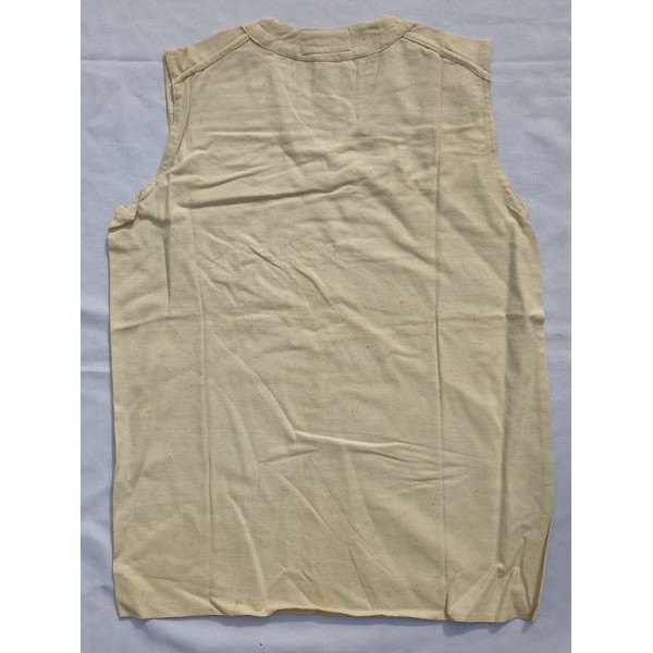 Gilet de corps réglementaire en flanelle écrue guerre Indochine et Algérie