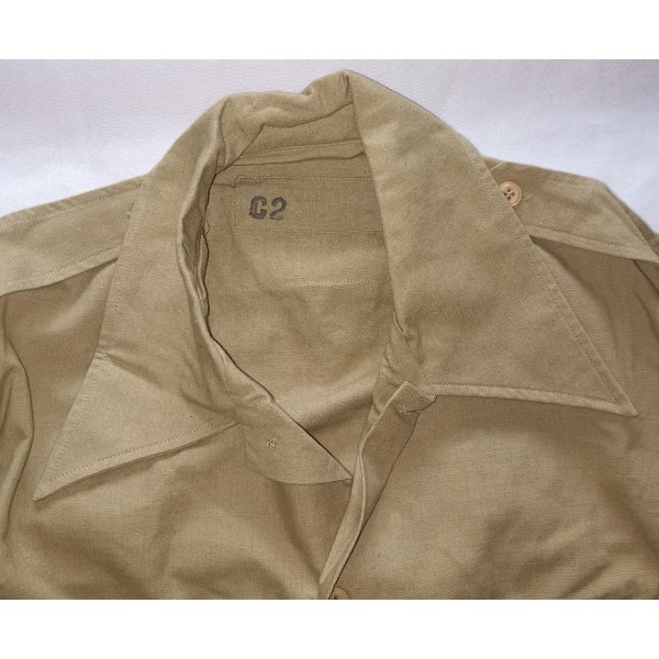 Chemise coton modèle 1948 kaki clair guerre Indochine