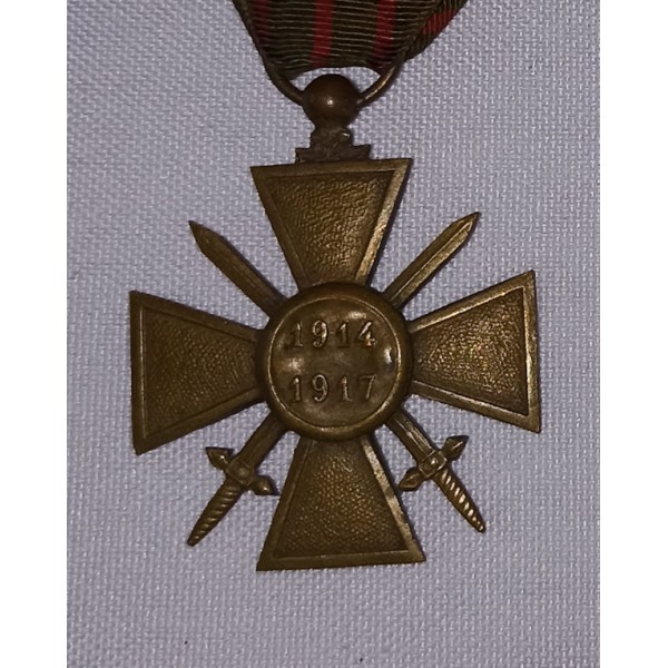 Médailles croix de guerre 14/17 secours aux blessés WW1