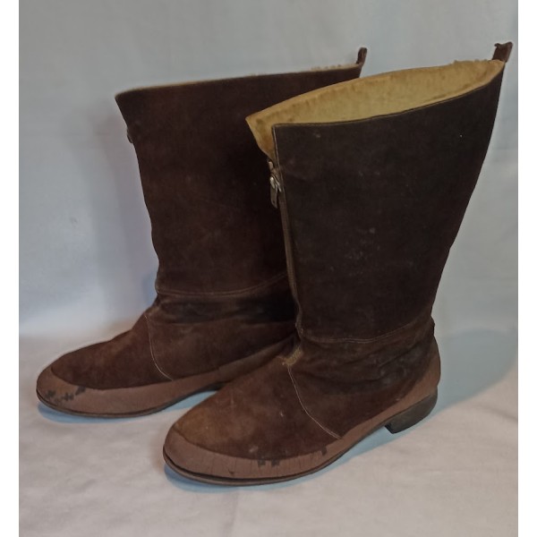 Bottes de vol pattern 1940 flying boots  RAF personnel naviguant bombardier WW2