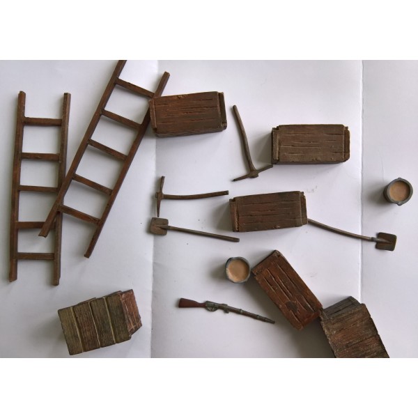 Lot d'accessoires diorama,...