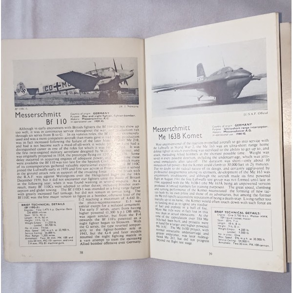 Fascicules identification aérienne avions world war 2 Ian ALLAN