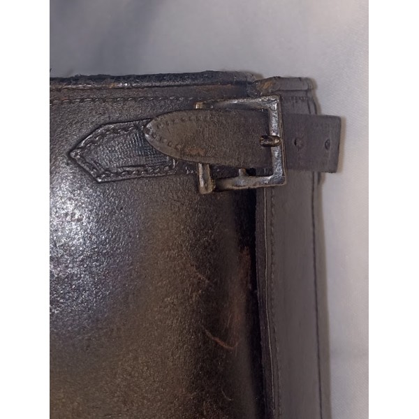 Guêtres cuir noir type Gendarmerie WW1 WW2