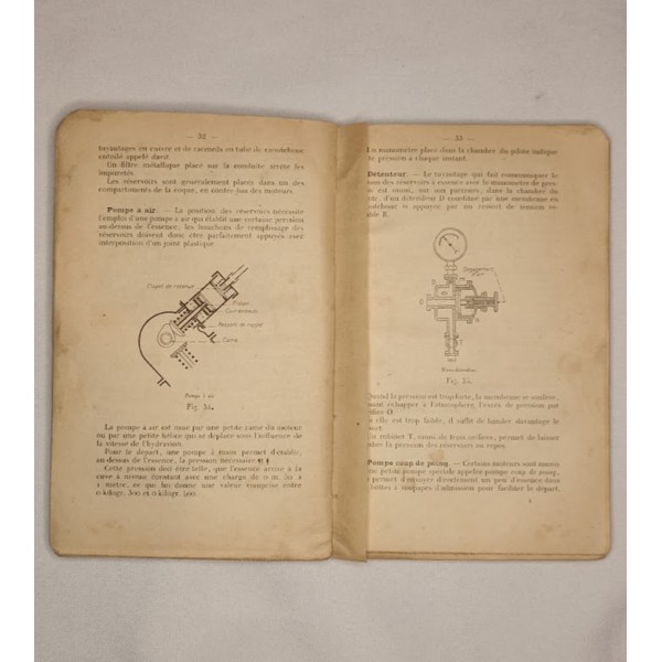 Manuels instruction mécanique aviation de Marine 1918 WW1