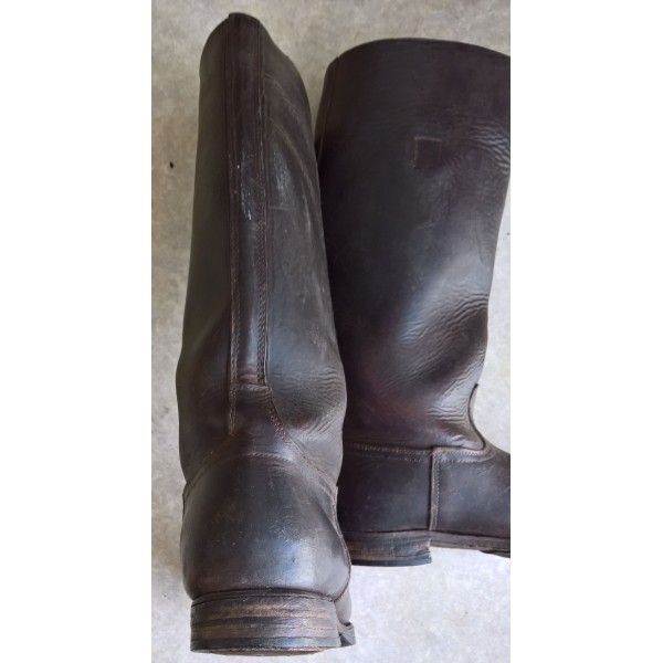 Bottes Luftwaffe WW2 en cuir marron