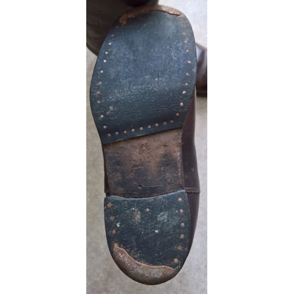 Bottes Luftwaffe WW2 en cuir marron