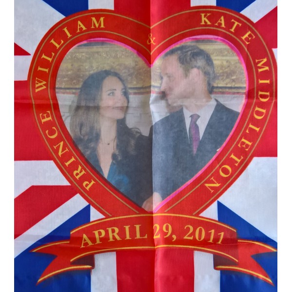 Drapeau offert par le journal Anglais The Sun Mariage du Prince William et de Kate Middleton