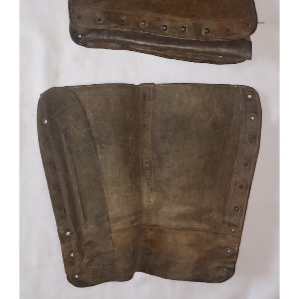 Guêtres cuir à lacet modèle Officier 1914 WW1
