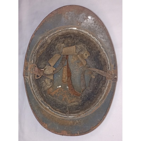 Casque Adrian modèle 1915 bleu horizon WW1